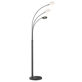 Fischer & Honsel vloerlamp Dent led, 3-lichts zwart