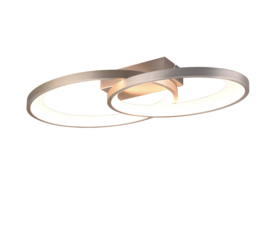 Trio lighting plafondlamp Malaga led, mat nikkel