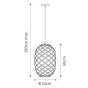 Lucide hanglamp Wolfram,  zwart 32 cm