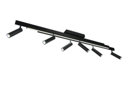 Trio lighting plafondspot  Zeno led, 6-lichts zwart