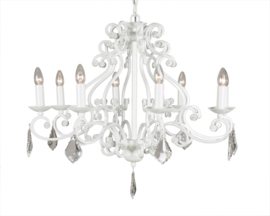 Linea verdace hanglamp Barozzi S, 8-lichts glossy wit