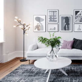 By Rydéns vloerlamp Heroes, zwart-goud