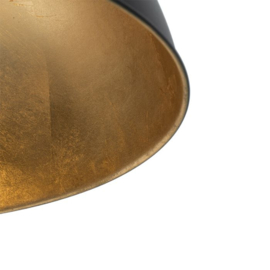 Qazqa hanglamp Magnax, 2-lichts mat zwart-goldleaf