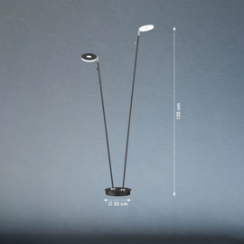 Fischer & Honsel vloerlamp Dent led, 2-delig zwart