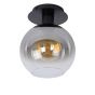 Lucide plafondlamp Marius, rookglas