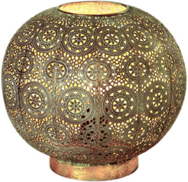 Freelight tafellamp Motivo, antiek-goud-wit 28 cm