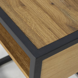 Spinder design DIVA ONE-NIGHTSTAND nachtkastje, naturel zwart