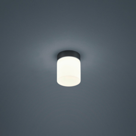 Helestra plafondlamp Keto led, rond mat zwart IP44