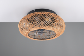 Trio lighting plafond ventilator Lillesand, bruin incl. afstandsbediening 50 cm