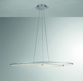 Bopp leuchten hanglamp Flair led, geschuurd aluminium