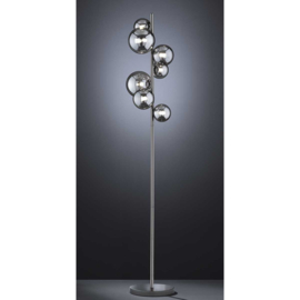 Light trend vloerlamp Villa, zwart met glas