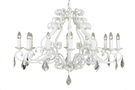 Linea verdace hanglamp Barozzi S, 12-lichts glossy wit