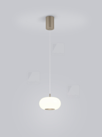 Helestra hanglamp Sapo led, caffee opal glas