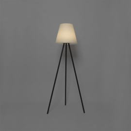 Qazqa buitenlamp  Virginia led,  zwart op solar incl. switch dimmer