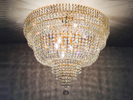 Light trend plafondlamp Crystal, goud 80 cm
