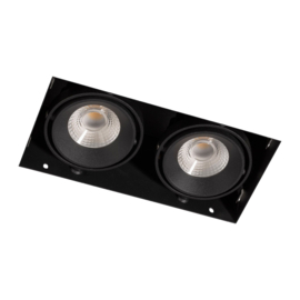 Plafondspot  inbouw BR0022B-DTW led, 2-lichts mat zwart incl. driver