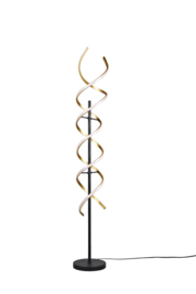Trio lighting vloerlamp Sequence led, mat zwart met goldleaf