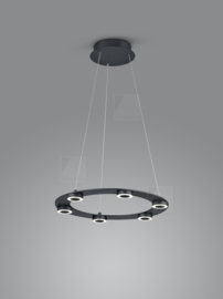 Helestra  hanglamp Eight led, rond zwart