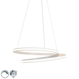 Qazqa hanglamp Rowan led, wit incl. switch dimmer 74 cm