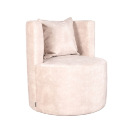 Label 51 fauteuil Evy, stof velours naturel