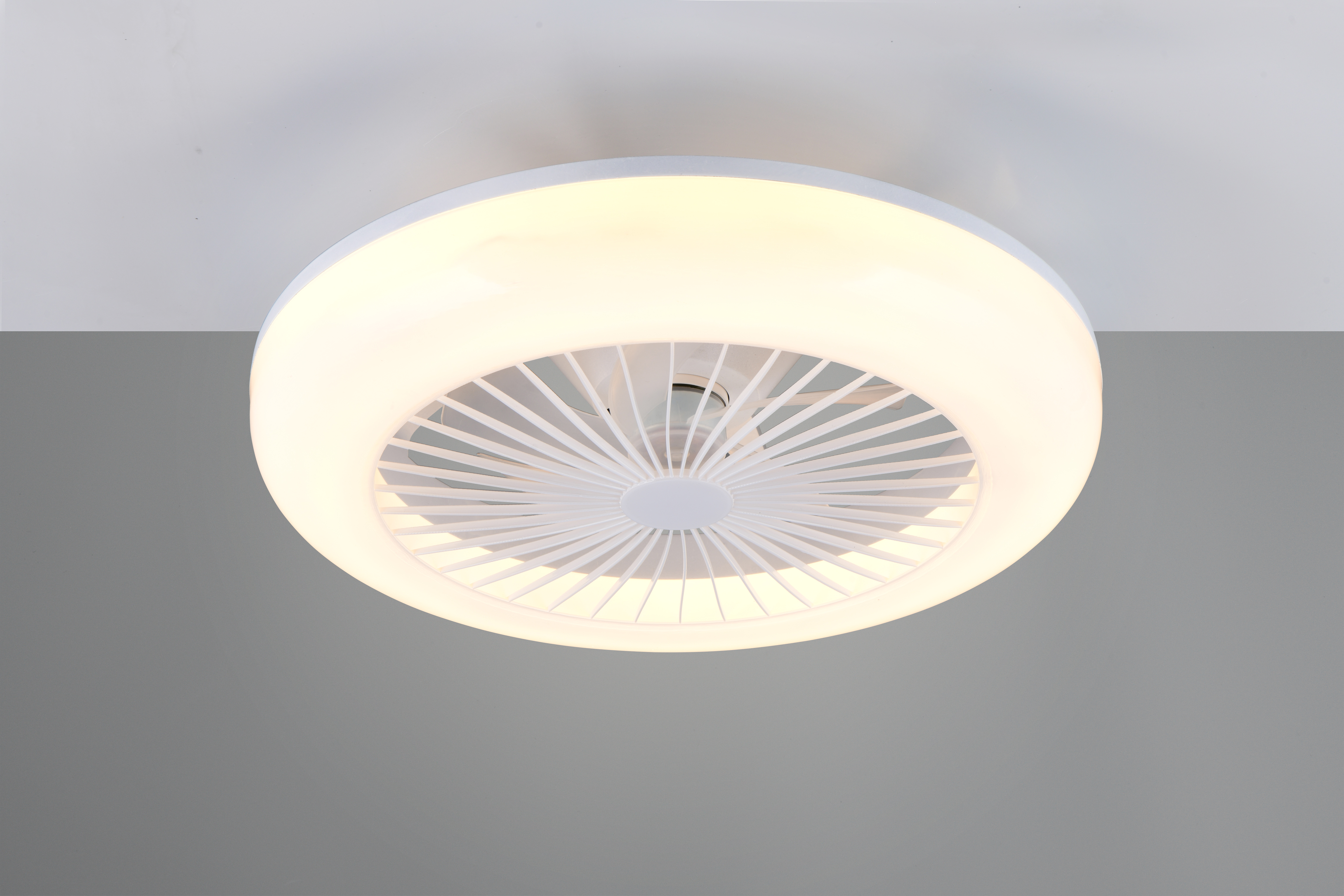 Trio lighting plafond ventilator Mora led, wit