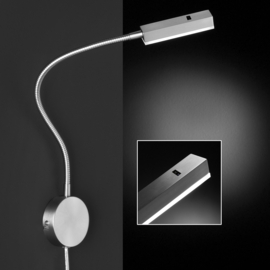 Fischer & Honsel wandlamp Flex Raik led, mat nikkel