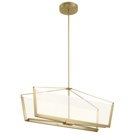 Elstead lighting hanglamp Calters led, gold 96,7 cm
