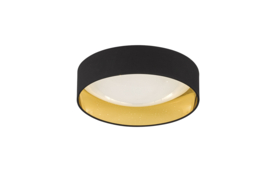 Fischer & Honsel plafondlamp Light Sete led, zwart incl. switch dimmer 40 cm