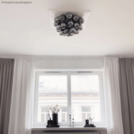 By Rydéns plafondlamp Gross 50 cm, chroom met smoke glas incl. licht bron