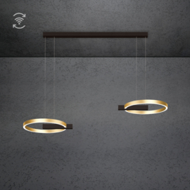 Escale hanglamp Midnight double led · 40 cm (144 cm) Funk zwart-goud