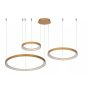 Lucide hanglamp Vidal led, 3-lichts mat goud-messing 78 cm