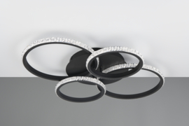 Trio lighting plafondlamp Cires led, zwart incl. switch dimmer
