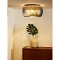 Lucide plafondlamp Pearl, rookglas 40 cm