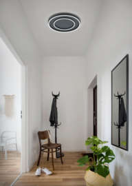 Helestra plafondlamp Sona led,  zwart 60 cm