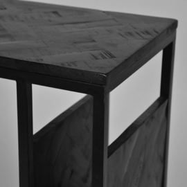 Label 51 Bijzettafel Shift,  zwart mangohout/zwart metaal