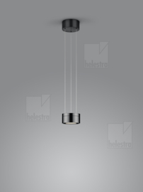 Helestra  hanglamp Romo led, 1-lichts zwart - chroom