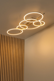 Lucide NICOLA - Plafonnière - LED - CCT - 1x37W 2700K/4000K - Taupe