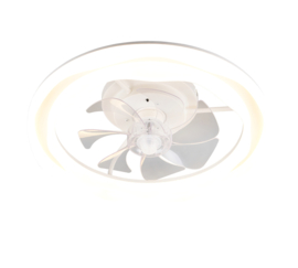 Trio lighting plafond ventilator Skaulo led, wit incl. remote