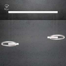 Escale hanglamp Midnight double led · 40 cm (174 cm) Funk wit-aluminium