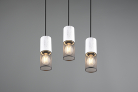 Trio lighting hanglamp Tosh, 3-lichts zwart rond