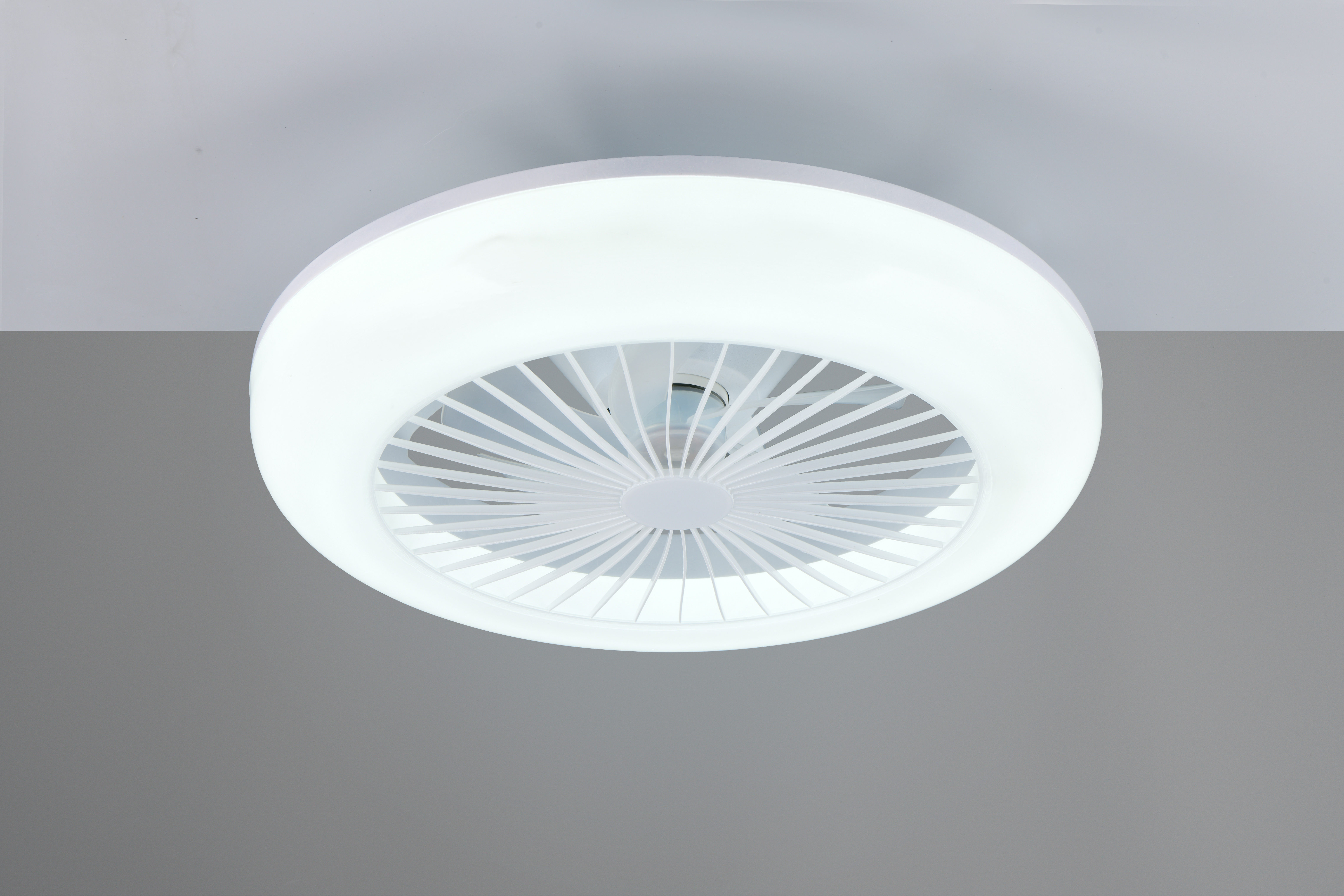 Trio lighting plafond ventilator Mora led, wit
