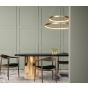 Lucide hanglamp Vidal led, mat goud-messing 78 cm