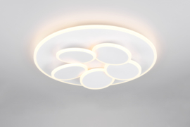 Trio lighting plafondlamp Mandala led, mat wit incl. switch dimmer