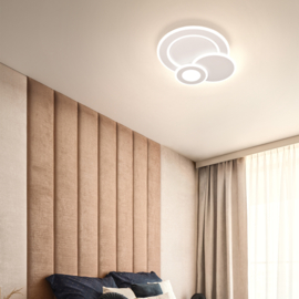 Fischer & Honsel plafondlamp Joster led, wit incl. afstandsbediening