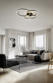 Trio lighting plafondlamp Drake led,  mat zwart