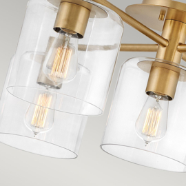 Elstead Lighting plafondlamp Axel, 5-lichts heritage brass
