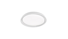 Plafondlamp Dua led, rond wit - zilver