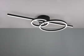Trio lighting plafondlamp Montilla led, zwart incl. afstandsbediening