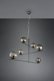 Trio lighting hanglamp Pure, 6-lichts antraciet