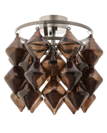 By Rydéns Gemma plafondlamp Ø45 cm geborsteld satijn/bruin